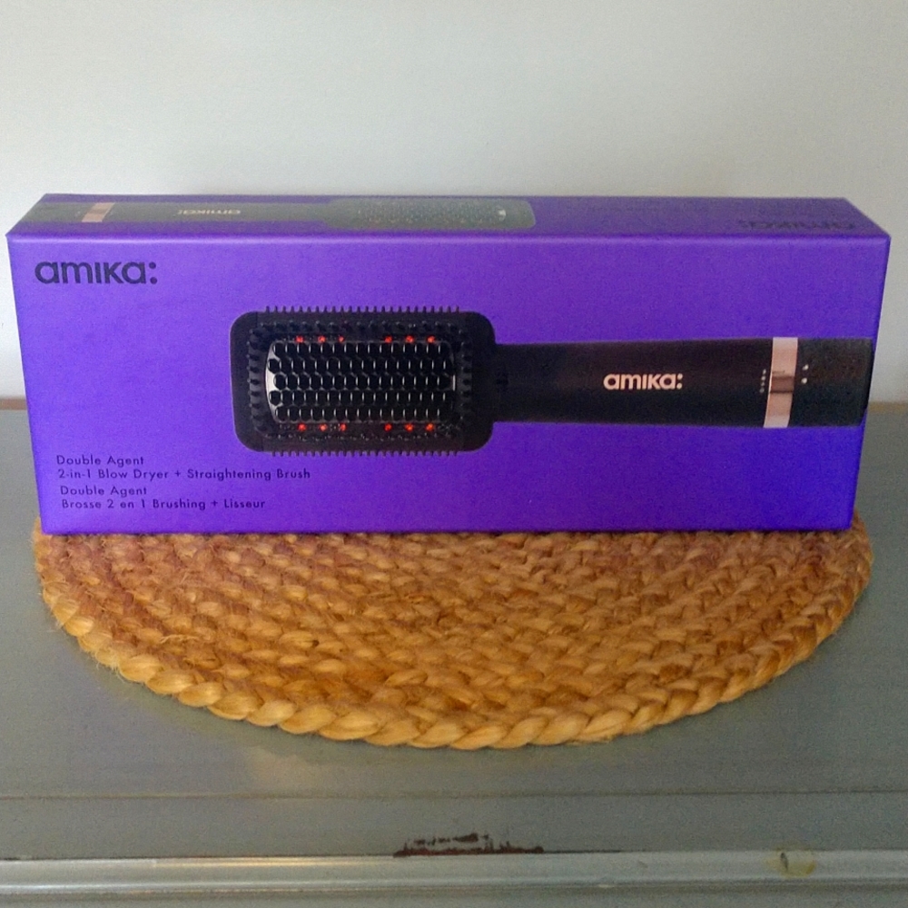 Amika Double Agent 2-in-1 Blow Dryer + Straightening Brush